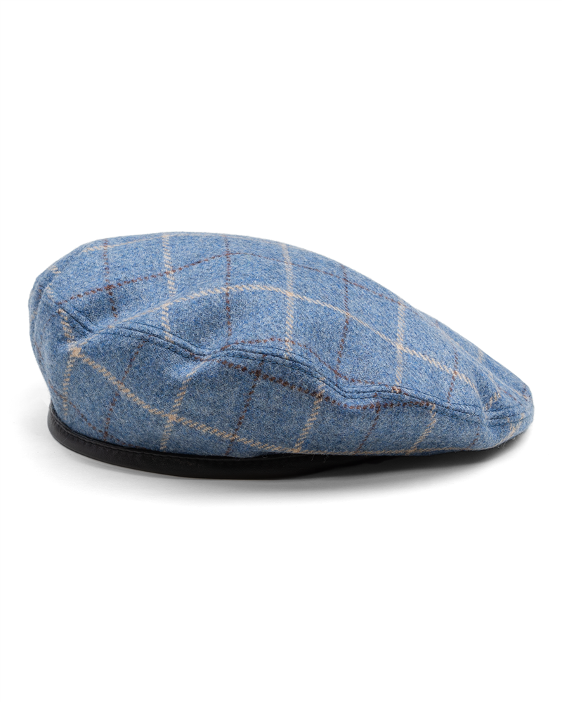 Blue and beige check